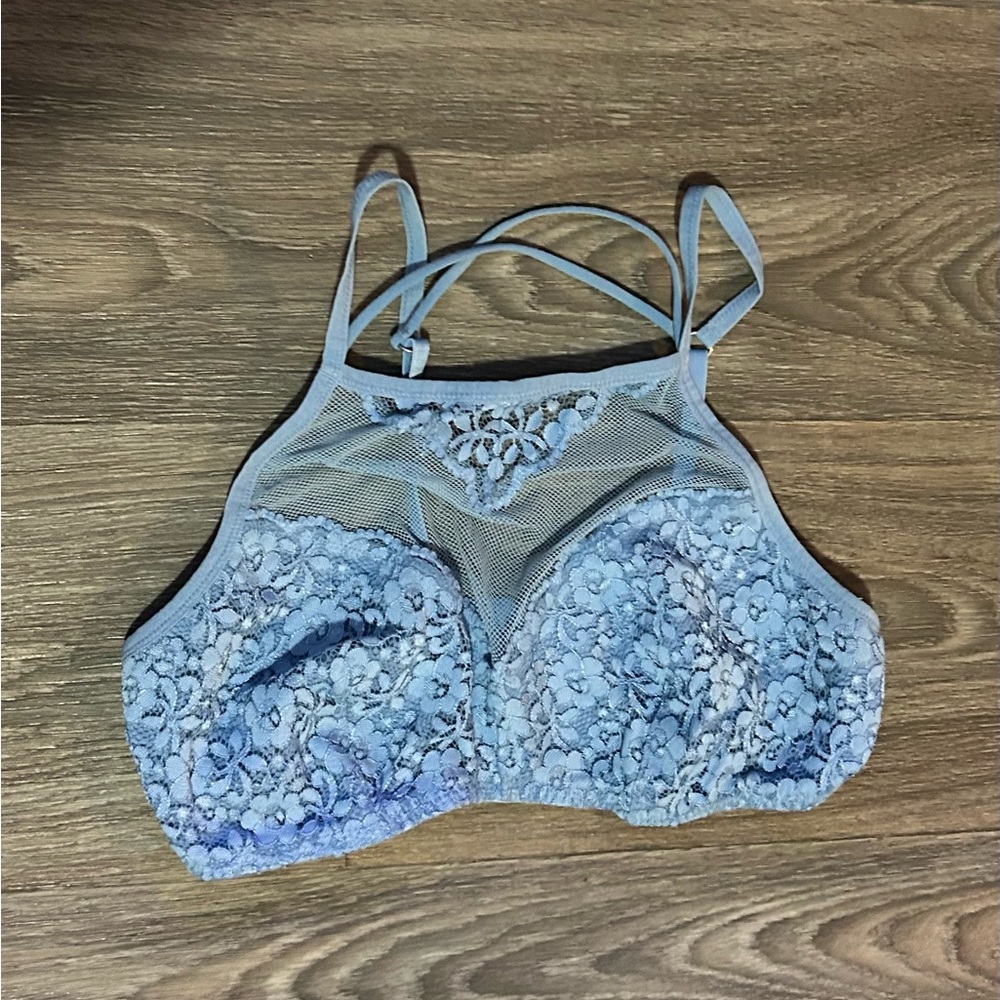 Elegant Lace Bralette in Blue